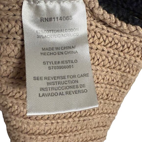 Love, Whit by Whitney Port Brown Colorblock Tie Waist Wrap Cardigan Sweater XS - Picture 8 of 13